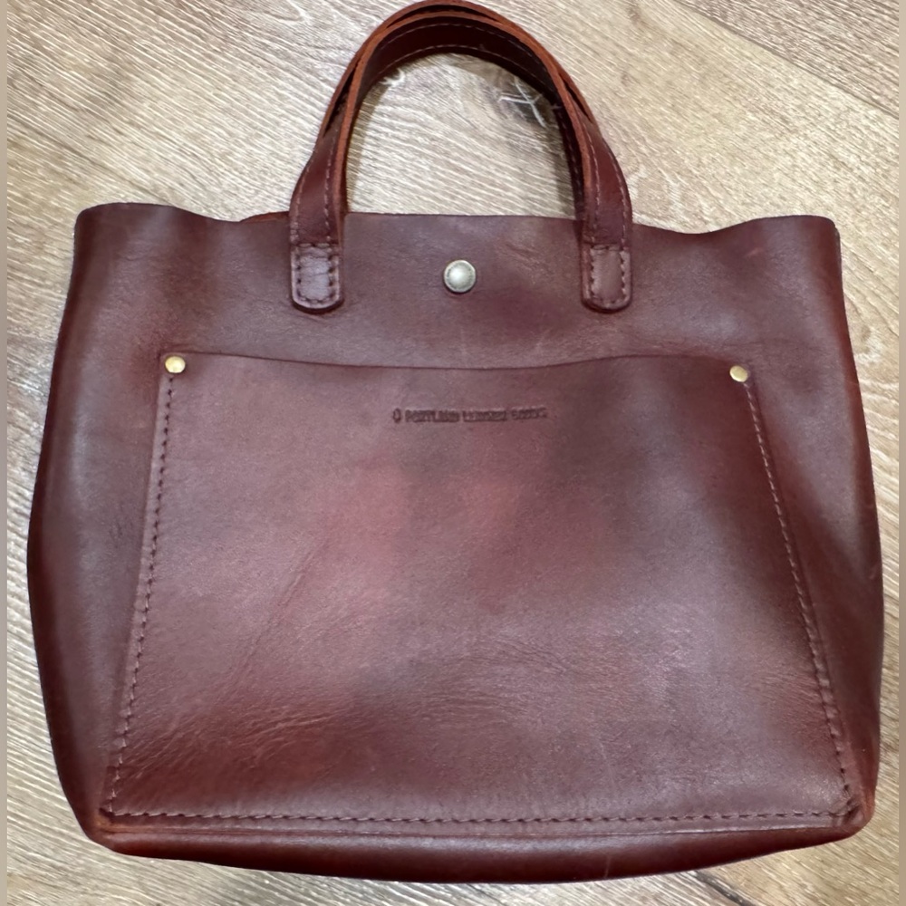 Portland Leather Rich Brown Leather Goods NWOT